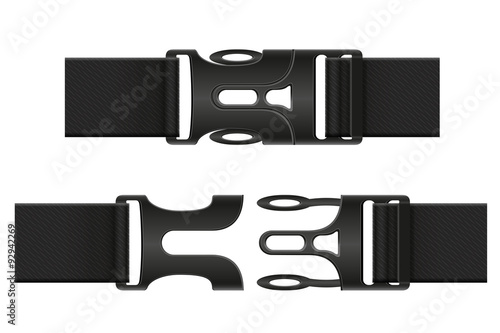 plastic buckle clasp vector illustration