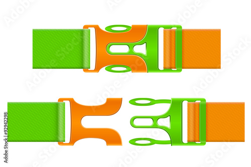 plastic buckle clasp vector illustration
