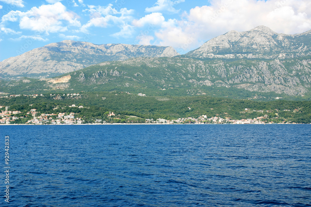 Herceg Novi. Kotor bay, Montenegro. Adriatic sea. Sea view Herceg Novi. Kotor bay, Montenegro. Adriatic sea. Sea view