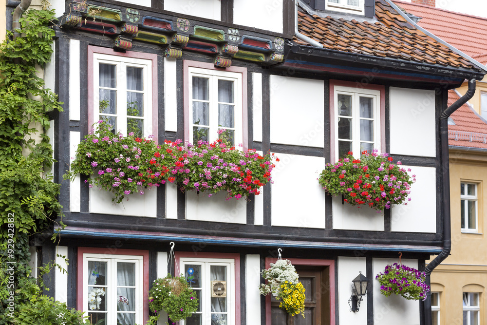 Fachwerkhäuser in Quedlinbrug, Harz Fachwerkhäuser in Quedlinbrug, Harz