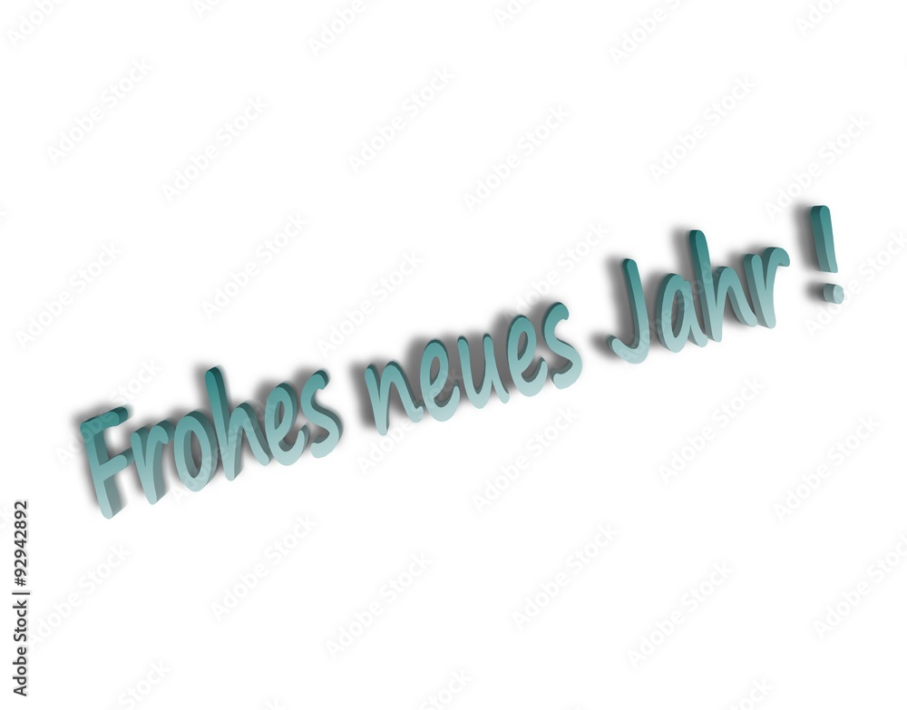 Frohes neues Jahr 3d text