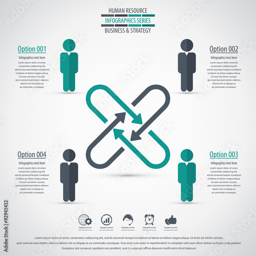 Business management, strategy or human resource infographic