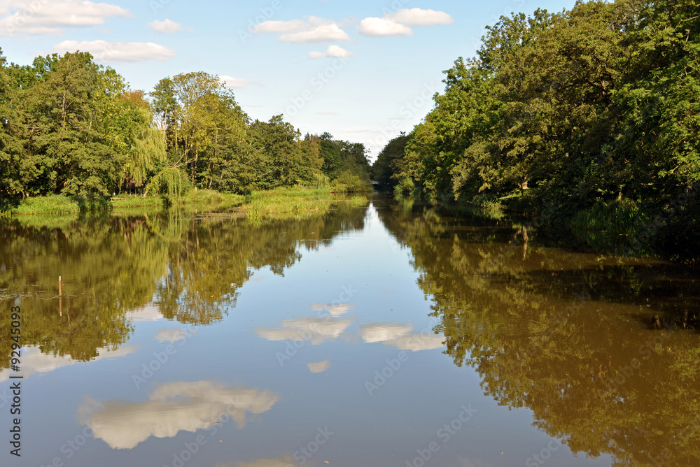 romantische Flusslandschaft in Töndern Südjütland