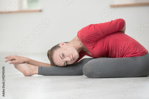 Woman doing stretching exercises