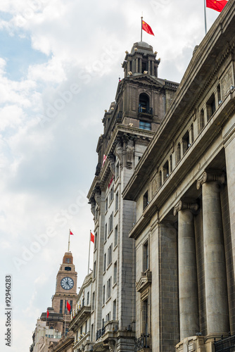 Photography Shanghai Bund historical buildings,China