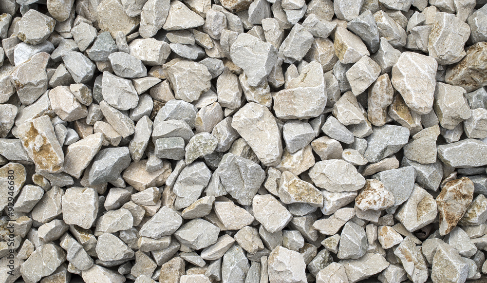 White limestone gravel closeup White limestone gravel closeup