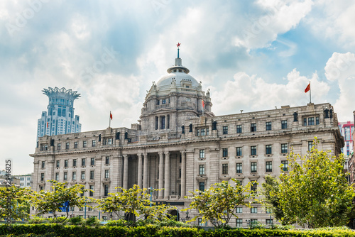 Photography Shanghai Bund historical buildings,China