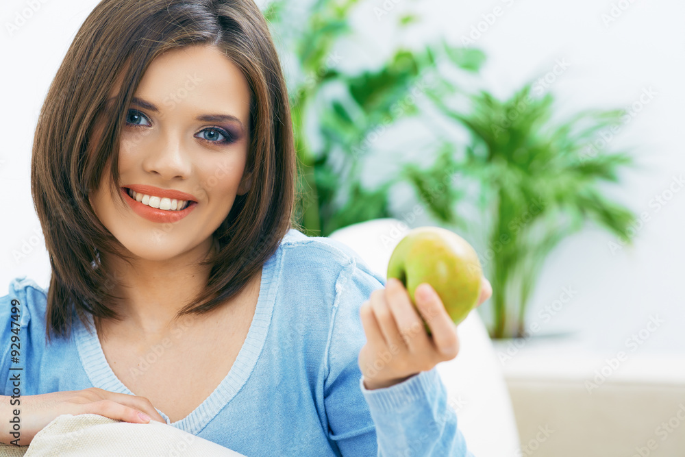 Toothy smiling young woman Toothy smiling young woman