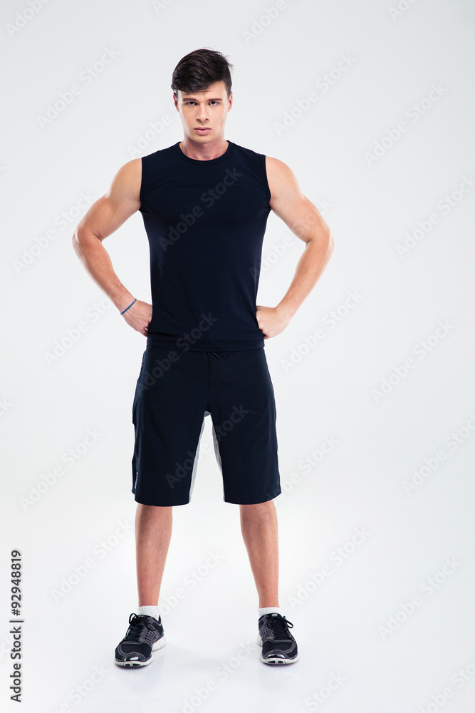 Full length portrait of a fitness man Full length portrait of a fitness man