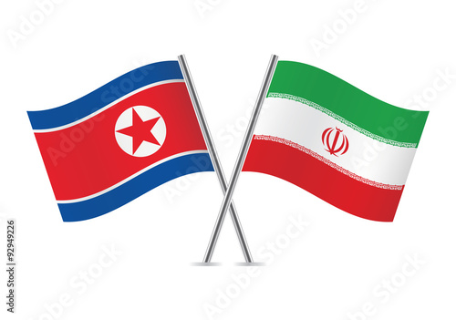 Free Download North Korean and Iranian flags. Vector illustration. - GFXLoad