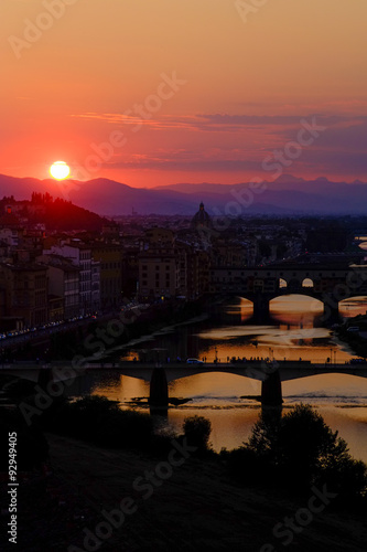 Florence sunset view