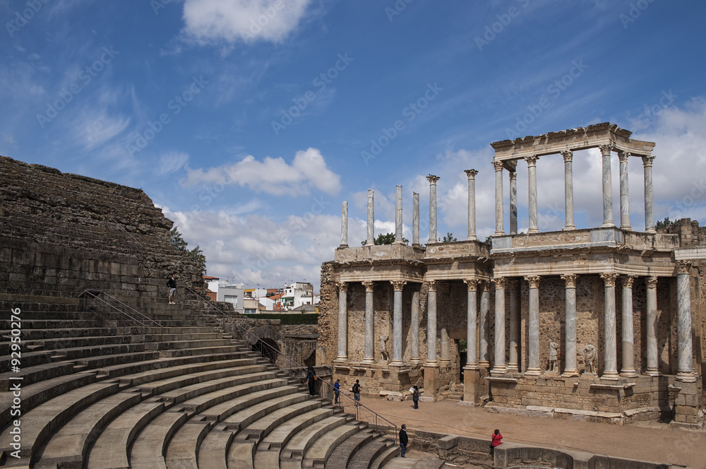 Obraz premium Monumental teatro de la antigua ciudad romana de Mérida. España