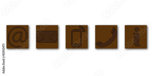 Holz Icons Kommunikation