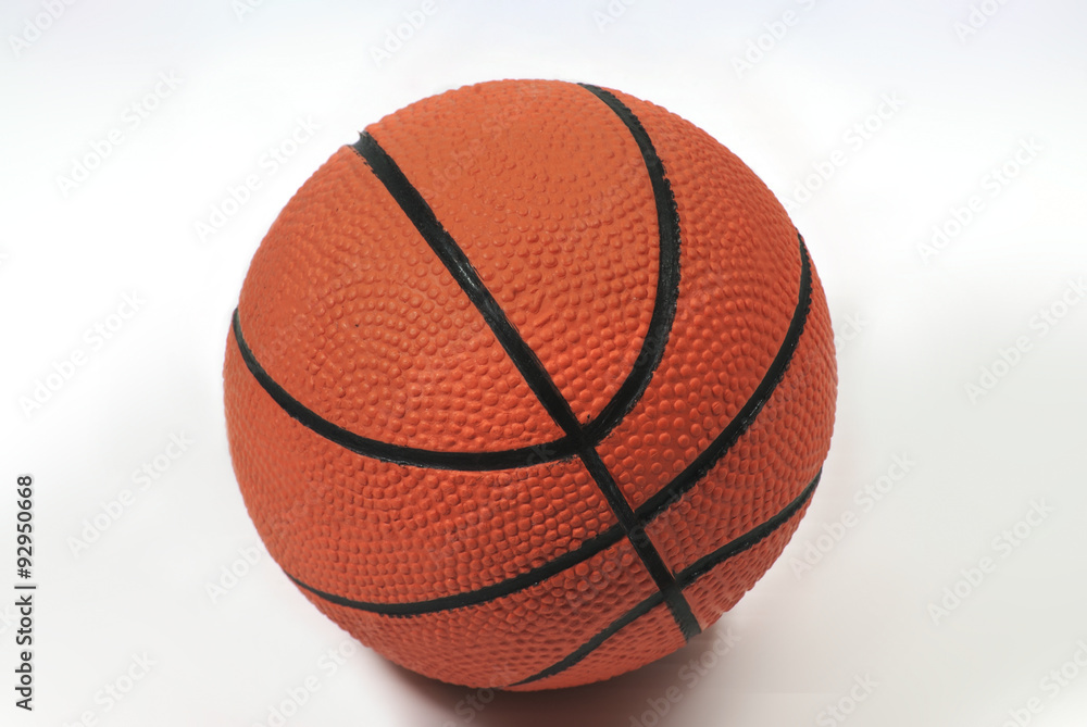  Basketball ball on white background