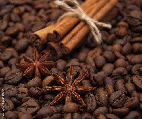 coffee beans and spices