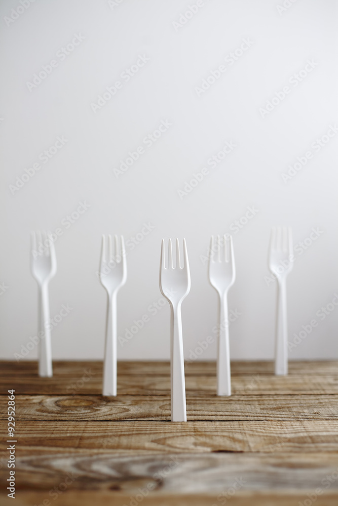 Fototapeta premium White forks