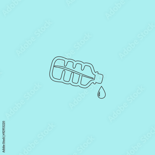 Water bottle with drop icon