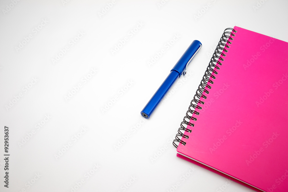 Notebook and pen Notebook and pen