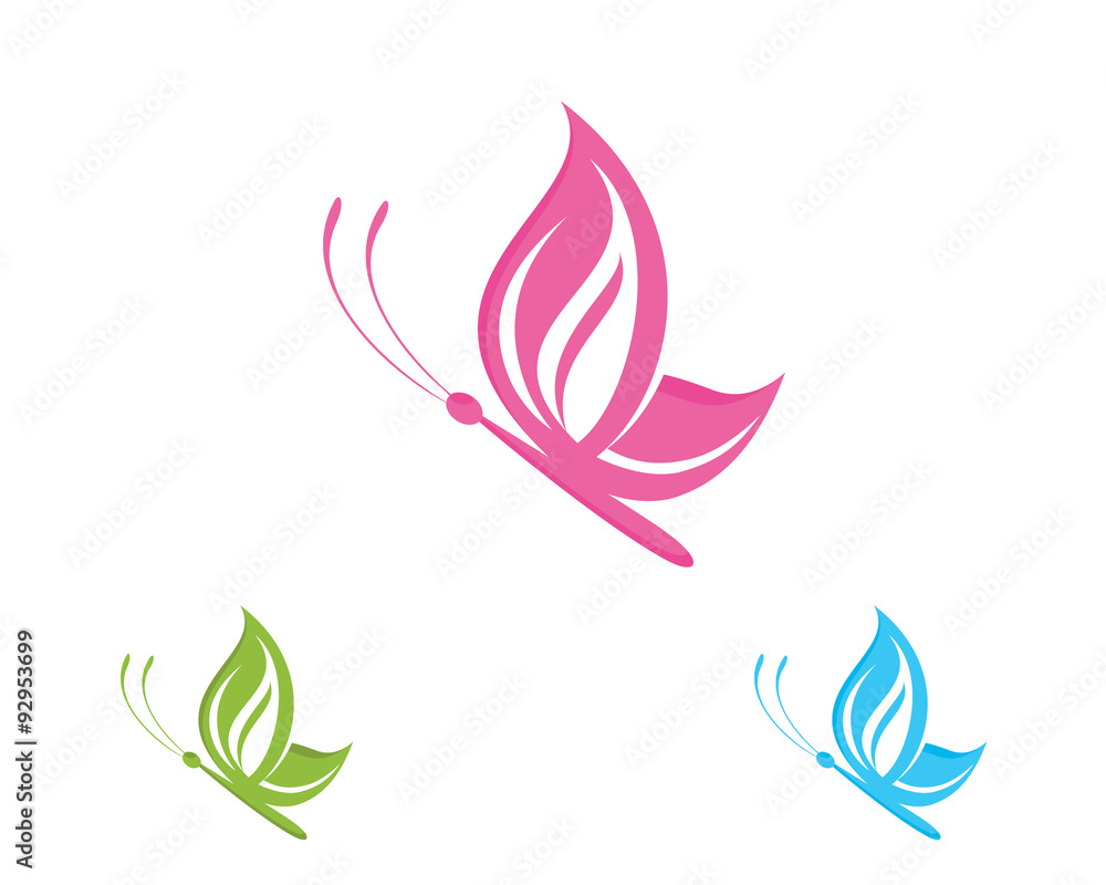 Leaf Butterfly Logo Leaf Butterfly Logo
