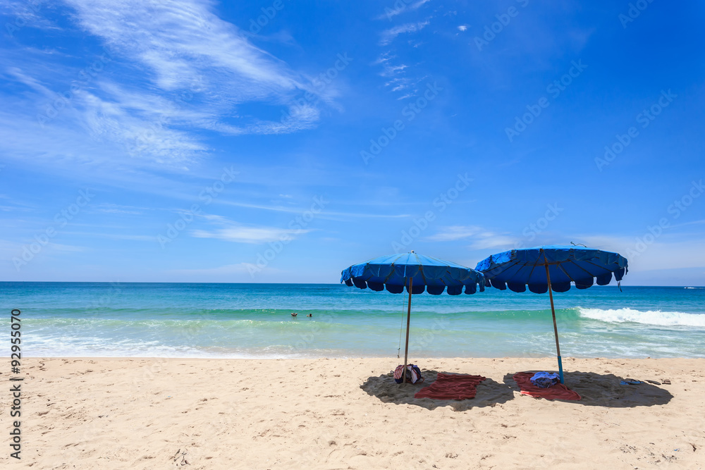 Fototapeta premium Tourist at Karon beach in phuket island, Thailand