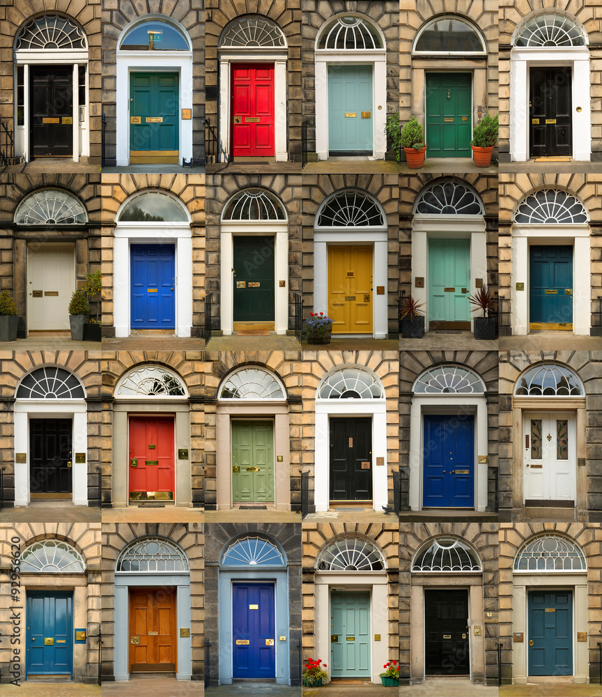 Fototapeta premium Colorful doors in Scotland
