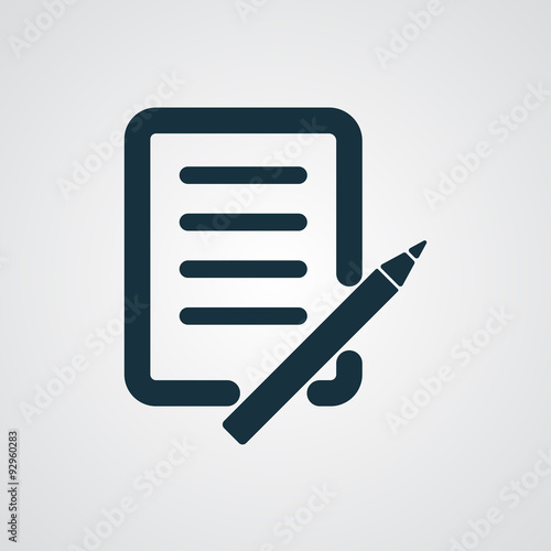 Flat Pen And Paper icon