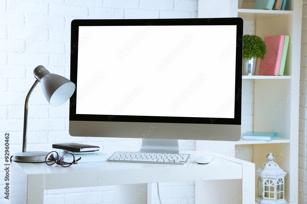 Fototapeta premium Office workplace with modern computer
