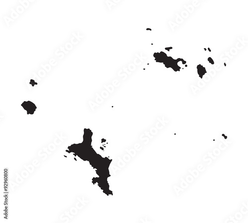 vector map of Seychelles with indication of Victoria