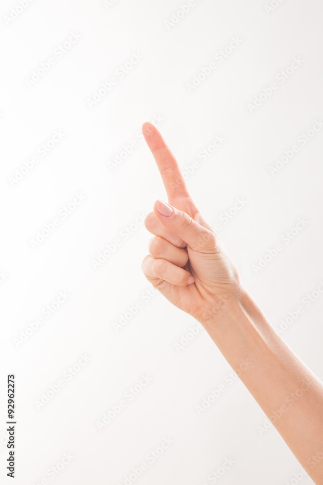 Woman's point finger