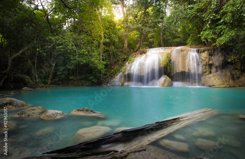 KANCHANABURI  THAILAND - Erawan waterfall National Park is a wonderful 