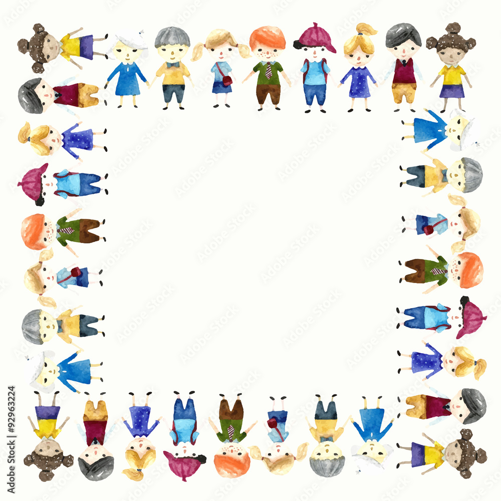 Fototapeta premium Children illustration frame.