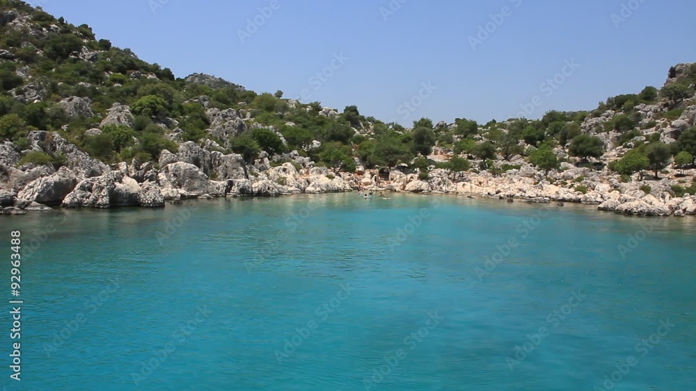 Blue lagoon. Turkey Kekova-Simena Region, Western Taurus