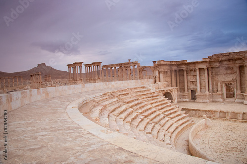 Amphitheatre at the ancient city of  Palmyra, Syrian Desert