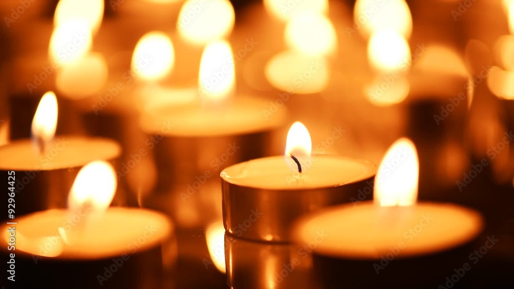 Preparation for Valentine's Day. Bight Lights of candles. Abstract background Preparation for Valentine's Day. Bight Lights of candles. Abstract background