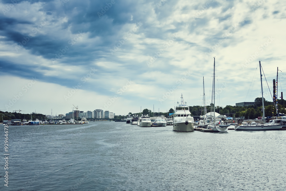 Fototapeta premium Sea Yacht-club in St. Petersburg