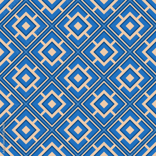 Abstract blue background - geometric pattern seamless