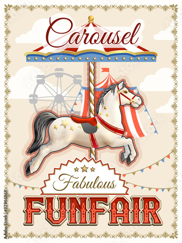 Retro Carousel Poster