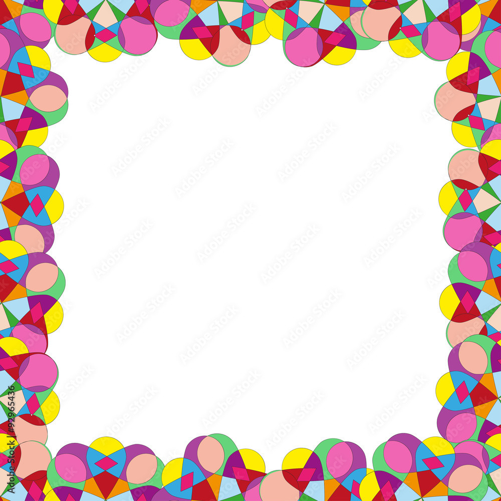 Abstract kaleidoscope frame background