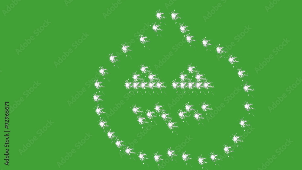 Halloween Jack o Lantern icon created using sparklers on green screen. Halloween Jack o Lantern icon created using sparklers on green screen.