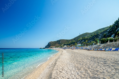 Kathisma Beach, Lefkada Island, Greece. Kathisma Beach is one of the best beaches in Lefkada Island in Ionian Sea © Lucian Bolca