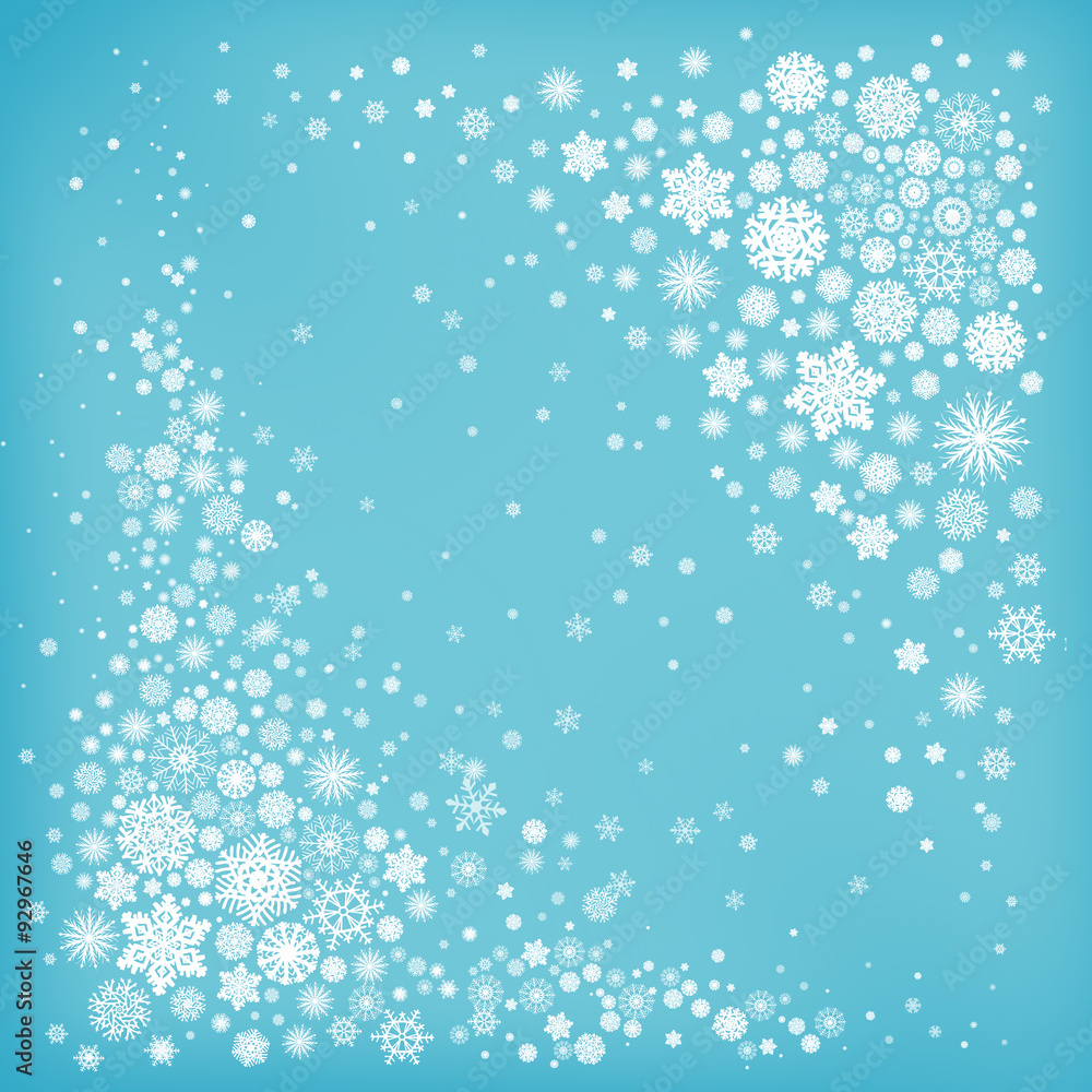 Background image with the accumulation of snowflakes in the corn Background image with the accumulation of snowflakes in the corn