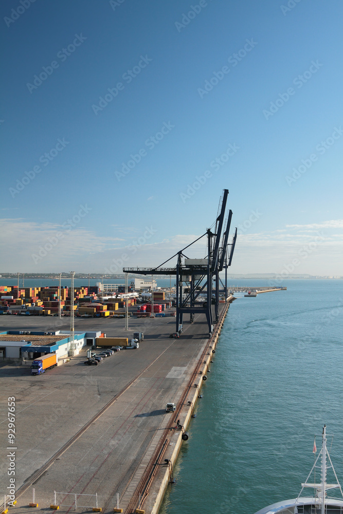 Port cranes. Cadiz, Spain Port cranes. Cadiz, Spain