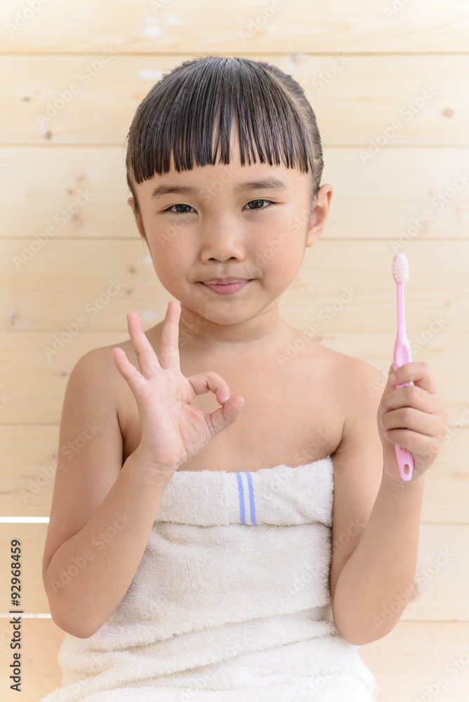 Little girl take a bath Stock Photo Adobe Stock