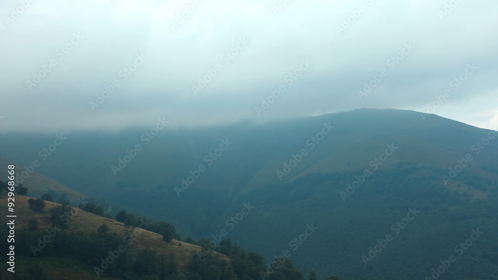Timelapse of storm clouds in mountains Timelapse of storm clouds in mountains