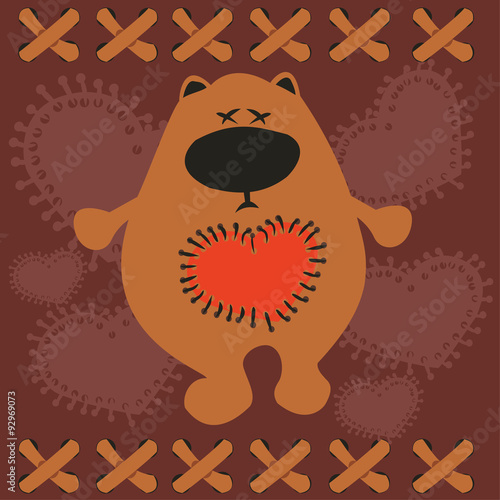 Bear vector handmade