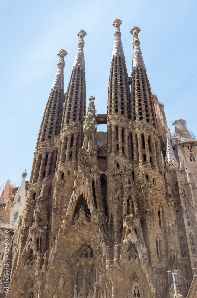 La Sagrada Familia - the impressive cathedral designed by Gaudi, which is being build since 19 March 1882 and is not finished yet.