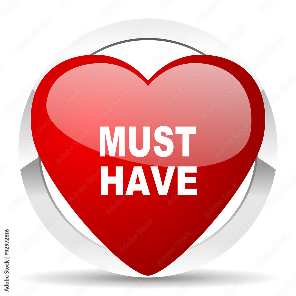 must have red heart valentine icon on white background must have red heart valentine icon on white background