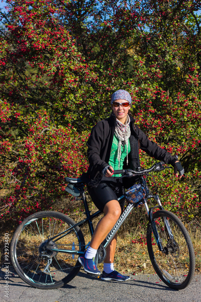 Fototapeta premium Travel by bike. 
