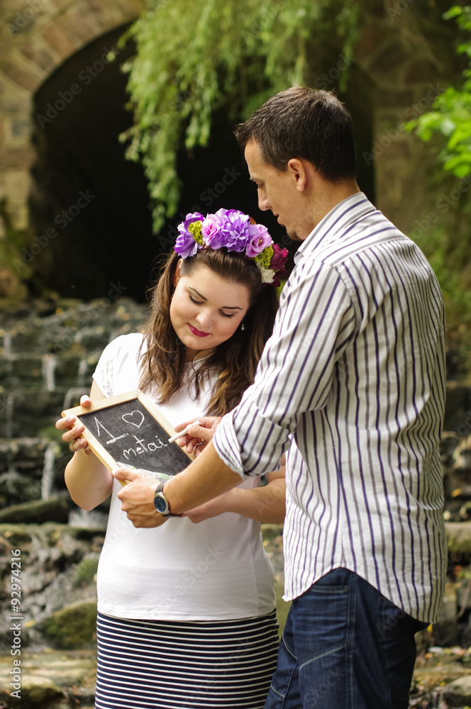 Fototapeta premium Young man writting text 