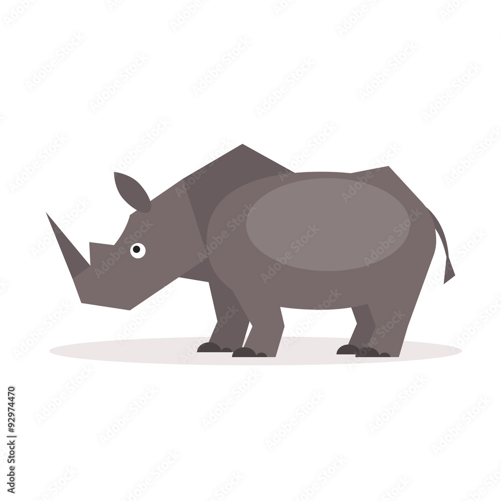 Rhinoceros. Vector Illustration